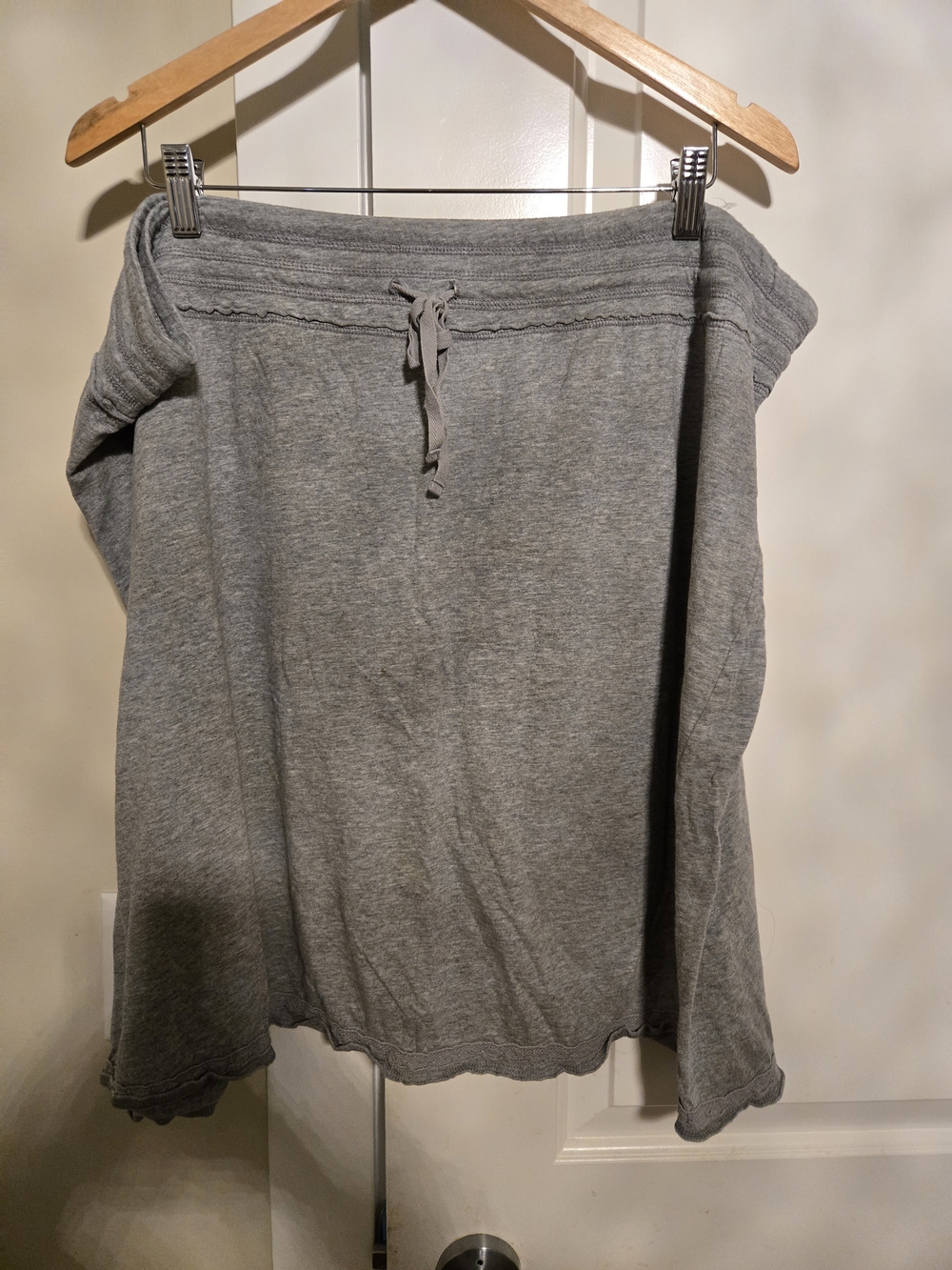 Merona Gray Midi Drawstring Skirt